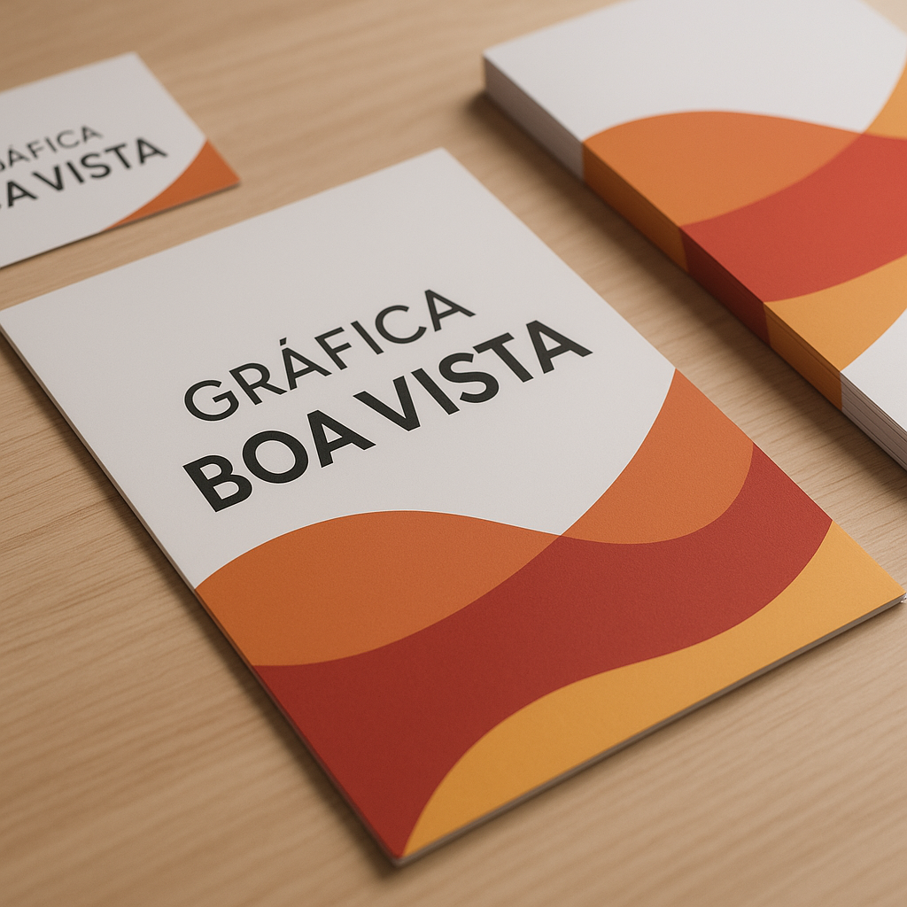 Encarte promocional para clínicas e consultórios em mesa de gráfica profissional, com visual limpo e acabamento de qualidade