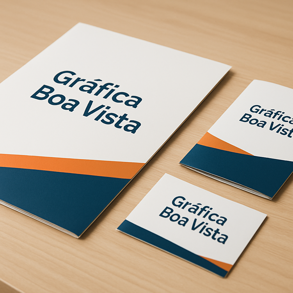 Encarte promocional para clínicas e consultórios em mesa de gráfica profissional, com visual limpo e acabamento de qualidade