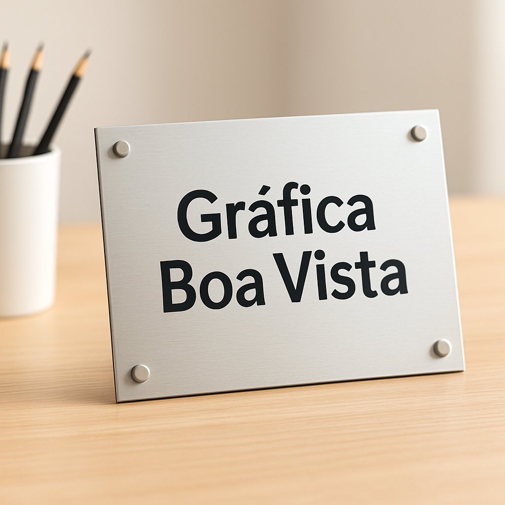 Placa de inauguração personalizada em ambiente corporativo em Curitiba