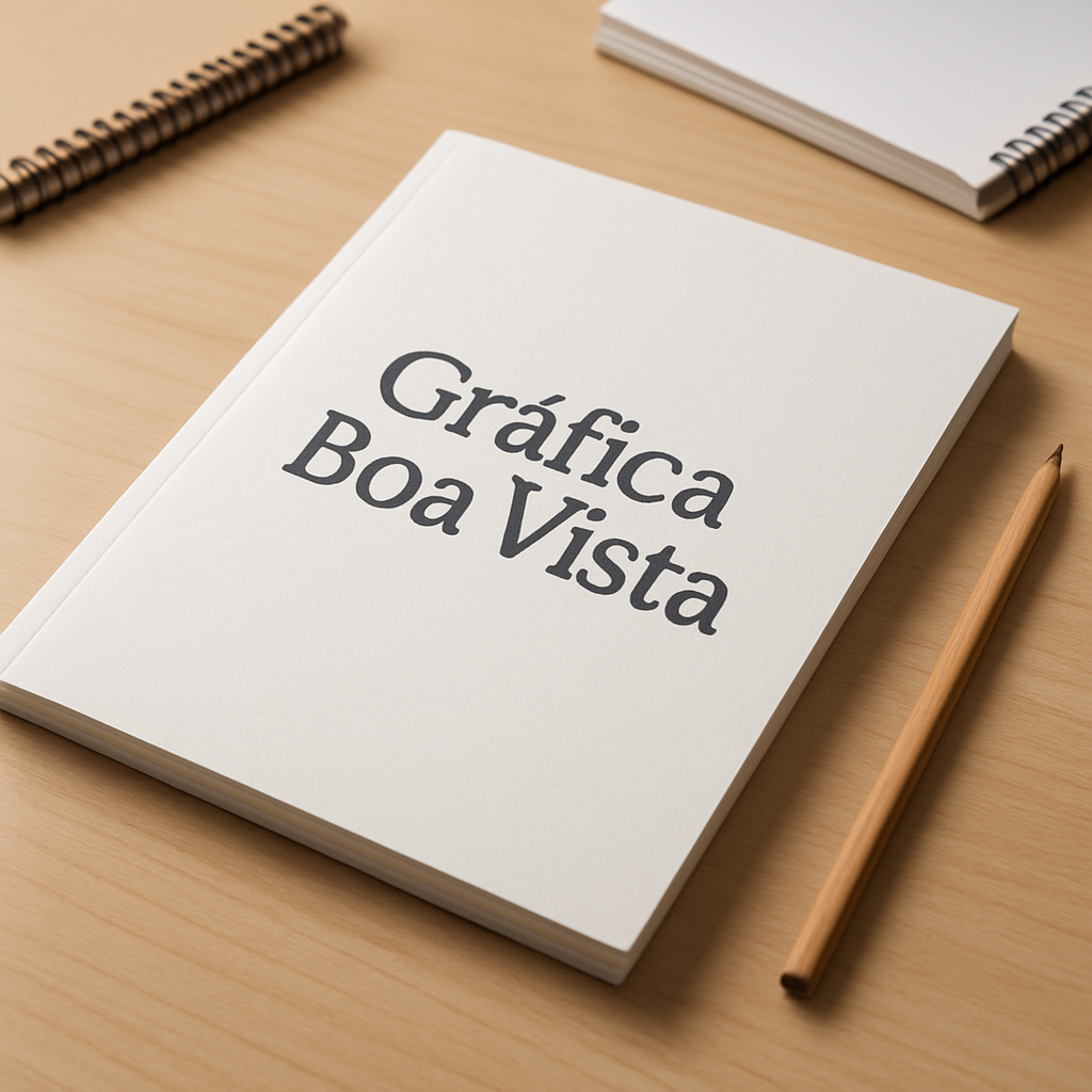 Cadernos brochura personalizados em uma gráfica em Curitiba, prontos para orçamento e produção