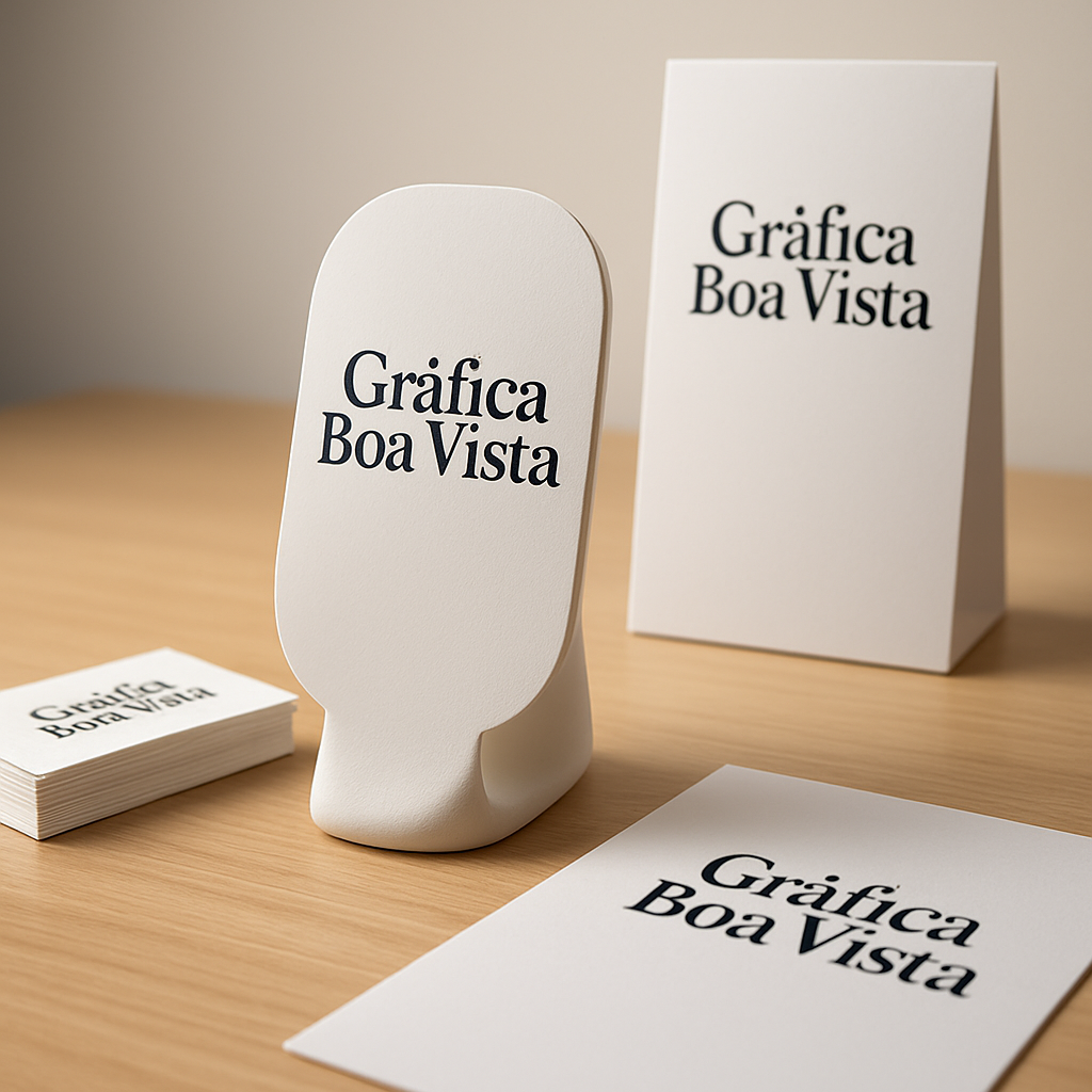 Móbile promocional pendurado em loja, com visual moderno e foco comercial