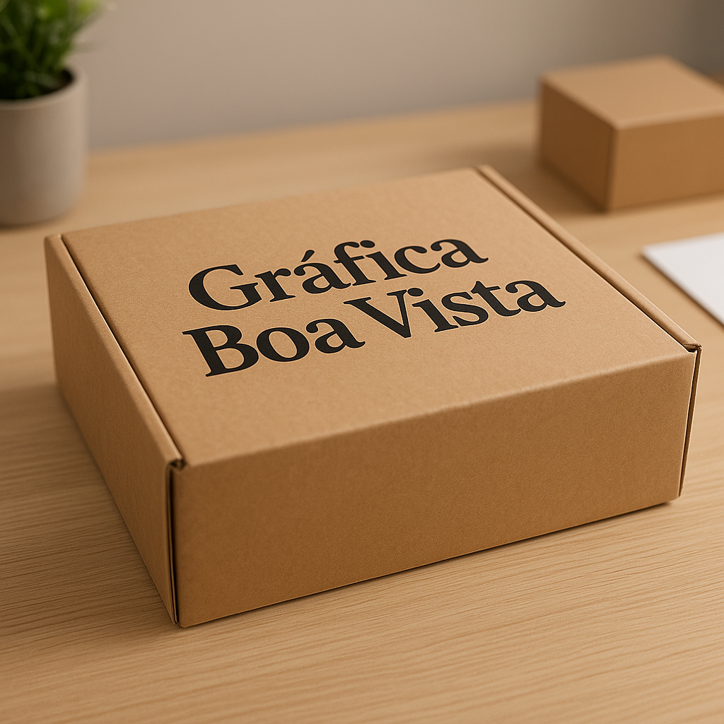 Caixas para delivery personalizadas em produção em uma gráfica de Curitiba