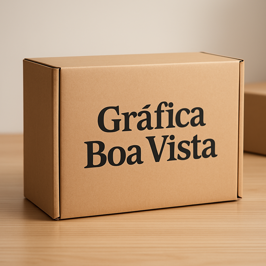 Caixas para delivery personalizadas em produção em uma gráfica de Curitiba