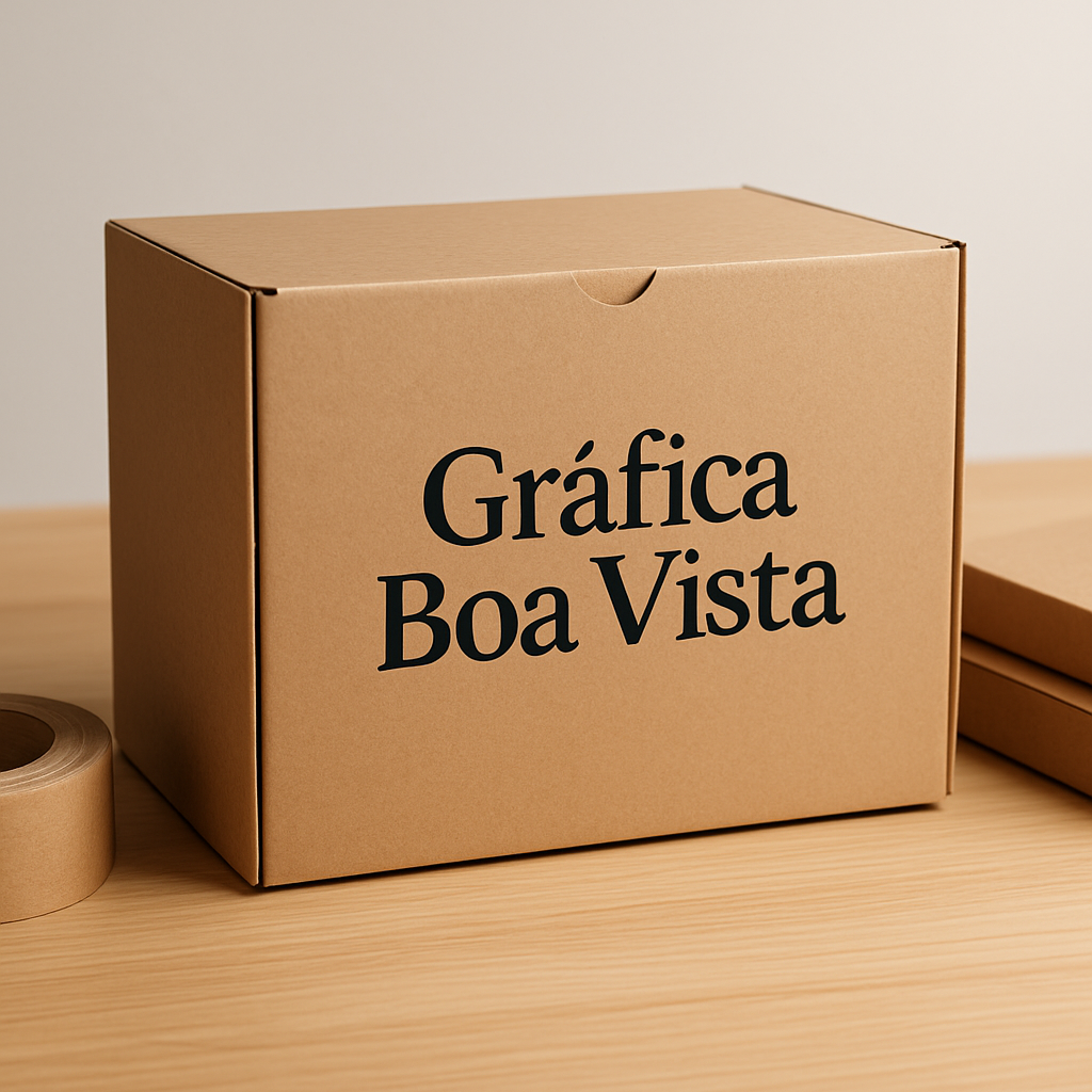 Caixas para delivery personalizadas em produção em uma gráfica de Curitiba