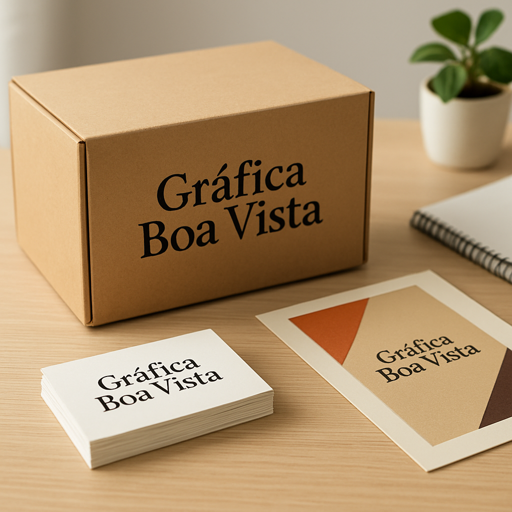 Caixas personalizadas em produção em uma gráfica de Curitiba, com acabamento profissional e ambiente organizado