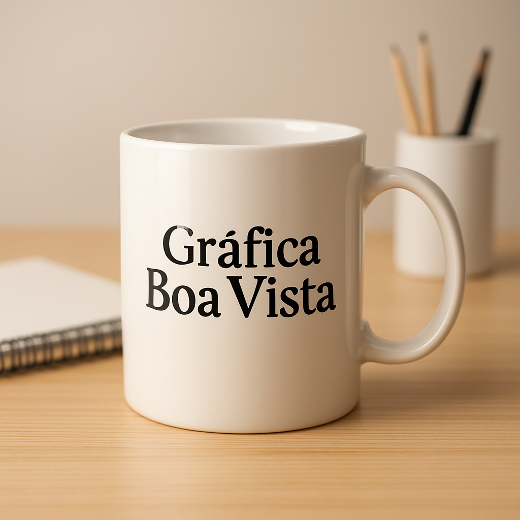 Taça personalizada elegante em uma recepção de clínica com visual premium