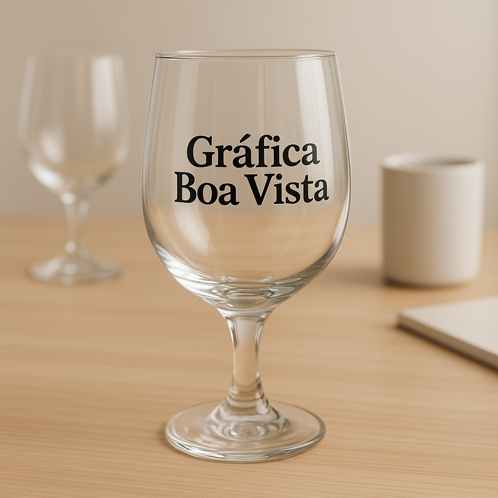 Taças personalizadas em ambiente de gráfica profissional em Curitiba