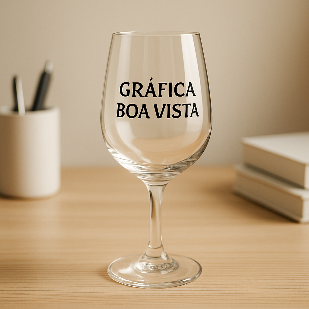 Taças personalizadas em um ambiente de gráfica em Curitiba, com acabamento profissional e visual elegante