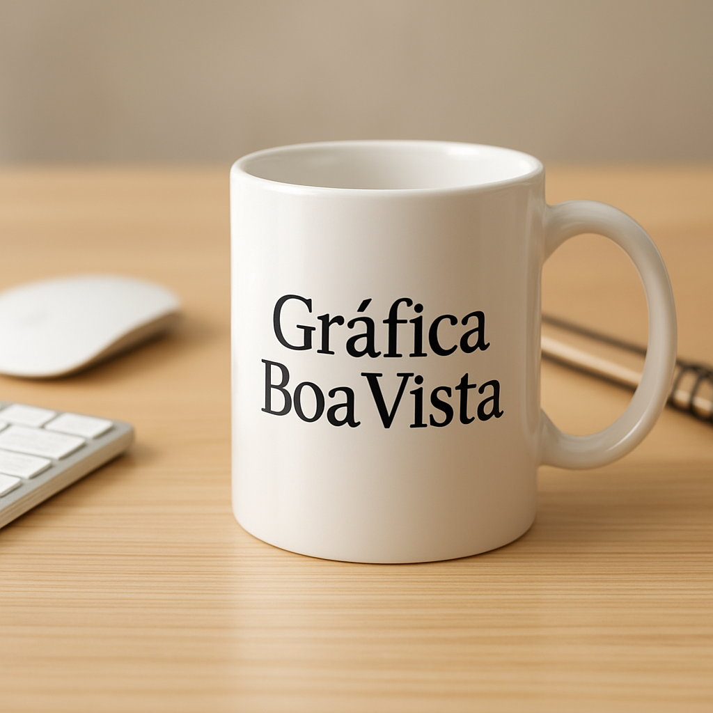 Taças personalizadas em ambiente de estúdio, com visual elegante para clínicas e consultórios