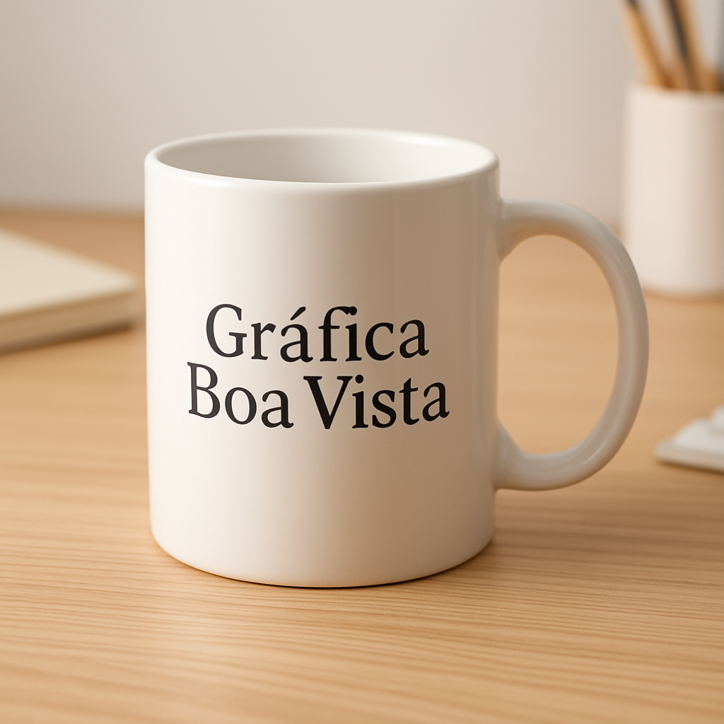 Taças personalizadas em ambiente de estúdio, com visual elegante para clínicas e consultórios