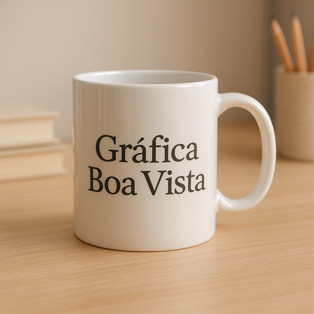 Taça personalizada elegante para clínica e consultório em fundo neutro