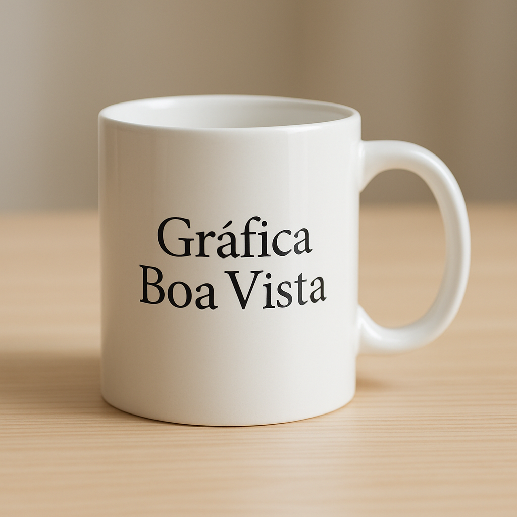 Taça personalizada elegante para clínica e consultório em fundo neutro