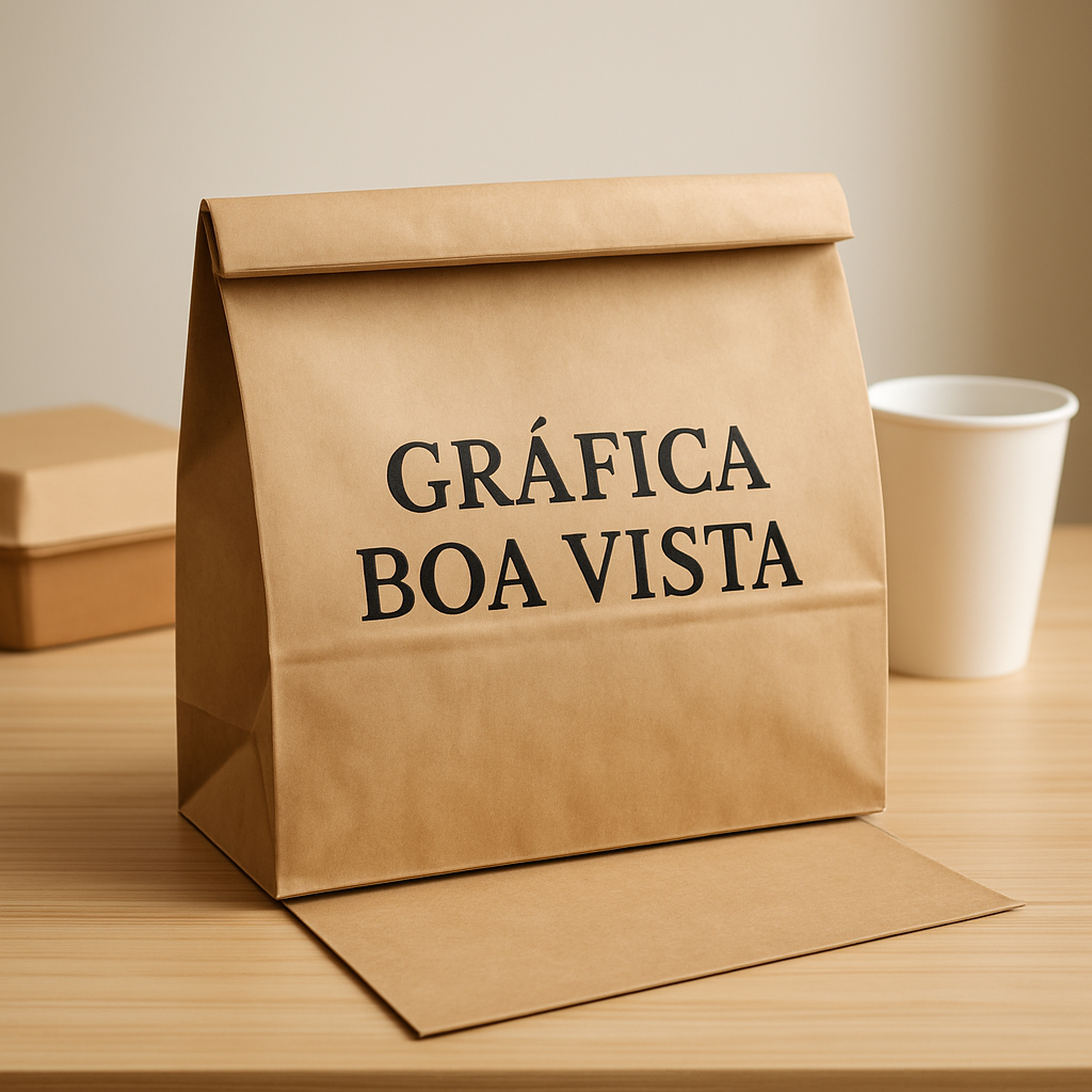 Embalagens para delivery personalizadas em ambiente de gráfica, em Curitiba/PR